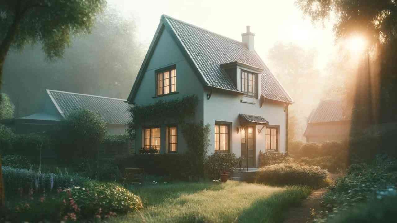 maison charmante avec lumière du soleil, comment bénir une maison