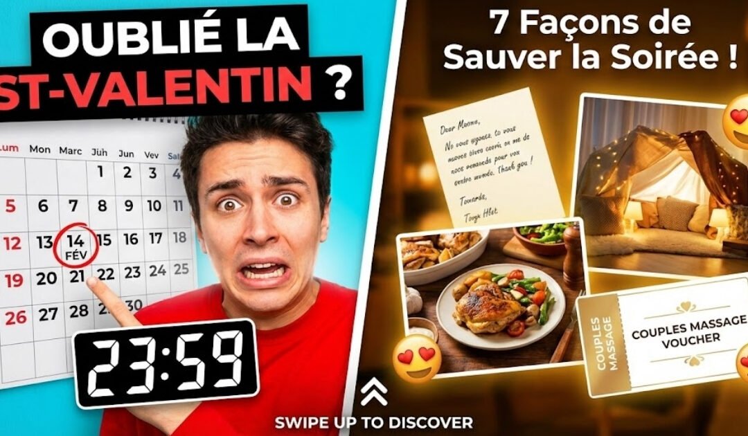 J&rsquo;ai oublié la Saint-Valentin : 7 façons de rattraper le coup (sans paniquer)