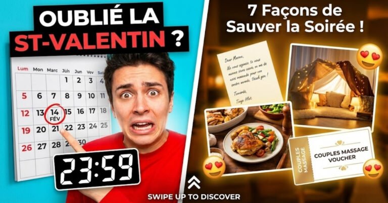 J’ai oublié la Saint-Valentin : 7 façons de rattraper le coup (sans paniquer)